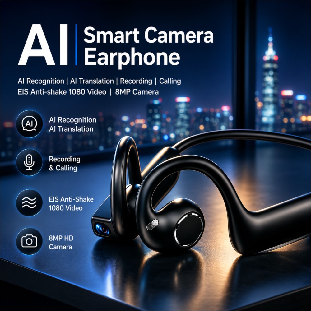 AI Smart Earphones 800W Smart  - Outdoor Sport Camera 评论和价格