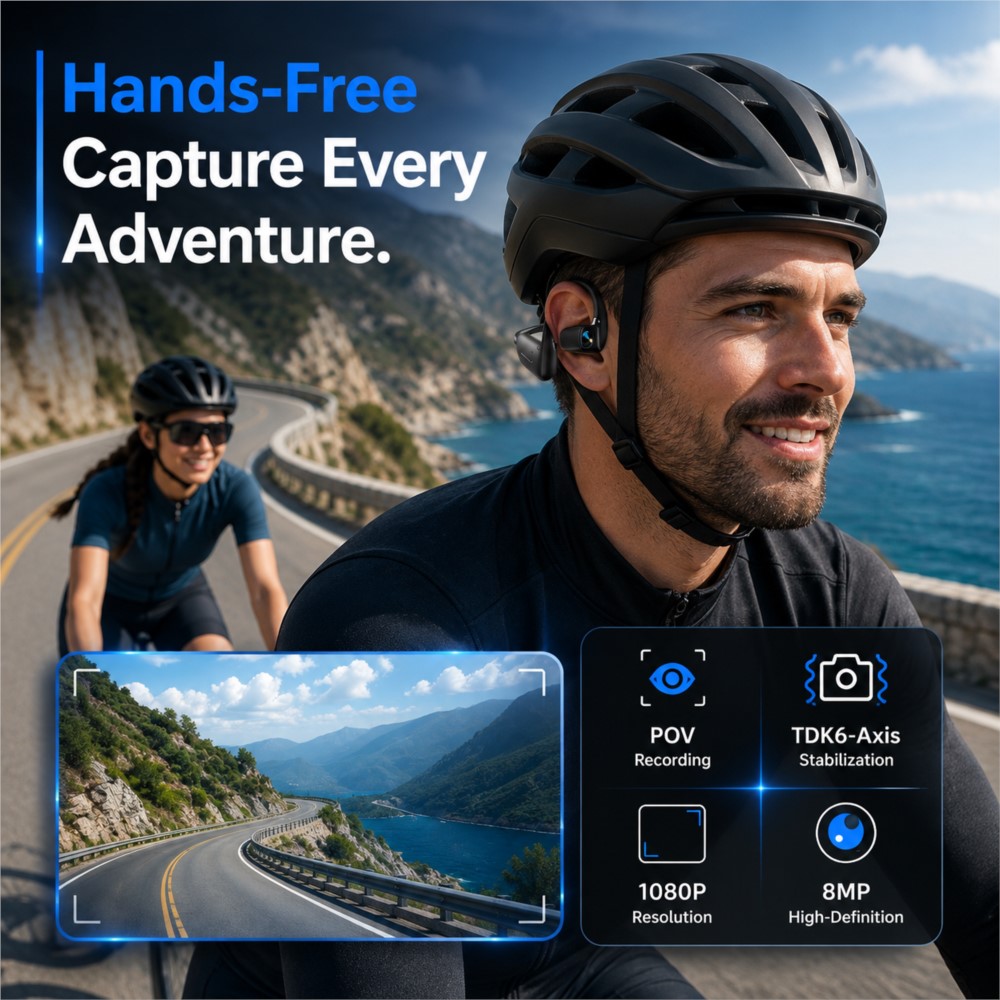 AI Smart Earphones 800W Smart  - Outdoor Sport Camera 评论和价格