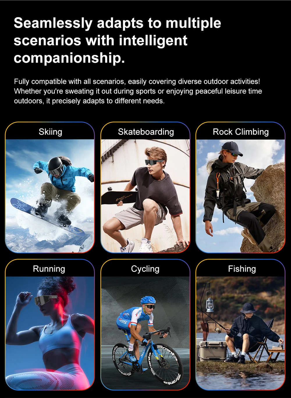 800W AI Smart Camera Glasses 1 - Outdoor Sport Camera 评论和价格